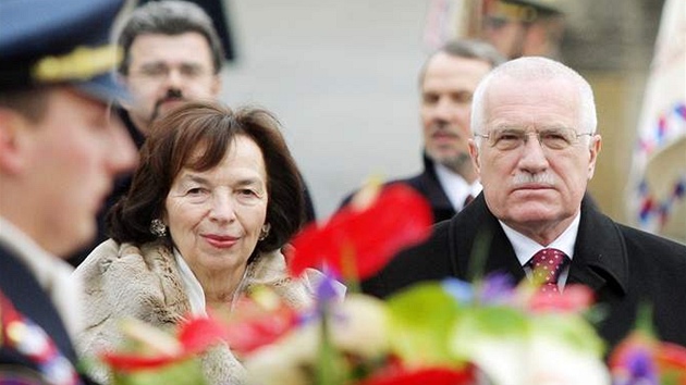Václav Klaus s manelkou