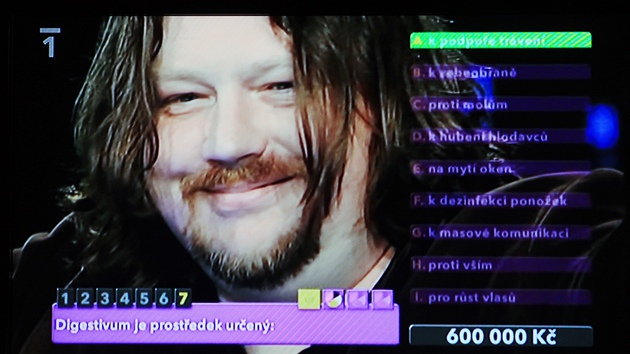 Svatopluk Kodet vyhrál v televizní vdomostní souti Vysoká hra 600 tisíc korun. 