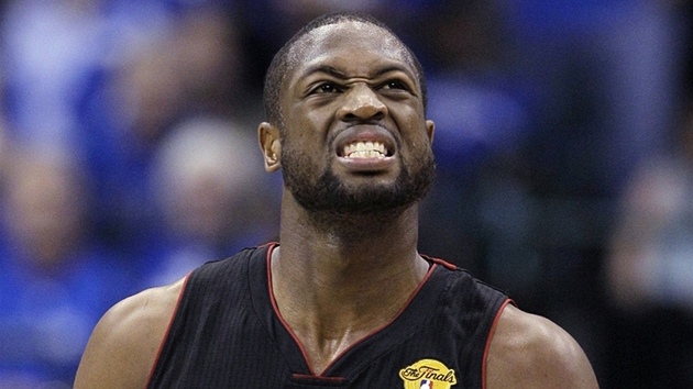 Dwyane Wade z Miami Heat bhem pátého finále NBA.