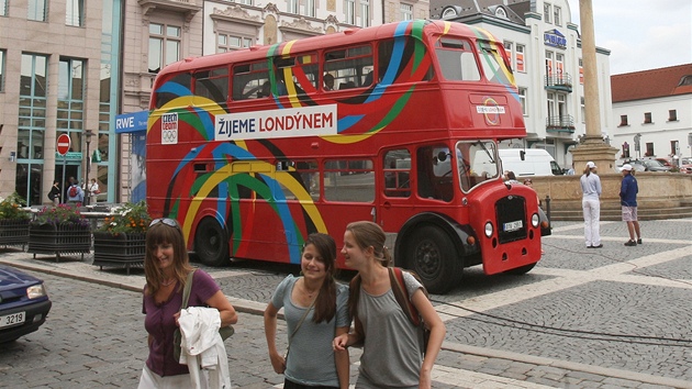 Do Turnova zavítal autobus propagující londýnskou olympiádu.