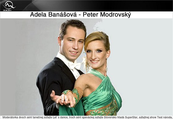 Peter Modrovský a Adela Banáová v tanení souti Let´s Dance 