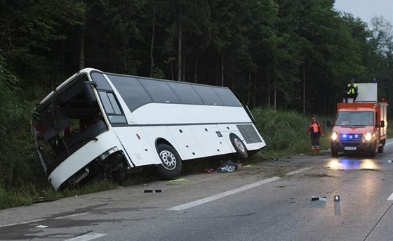 eský autobus, který havaroval u Grazu (7. ervna 2008)