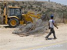 Demolice bariéry u palestinské vesnice Bilín (26. ervna 2011)