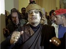 Libyjský vdce Muammar Kaddáfí snímku z bezna 2011