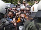 Protesty proti úsporným opatením v Aténách (28. ervna 2011)