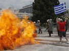 Protesty proti rozpotovým krtm v Aténách (29. ervna 2011)