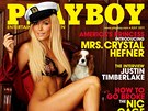 Obálka asopisu Playboy, kde byla Crystal Harrisová poprvé pedstavena jako...