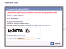 Potvrzení definitivního odstranní - je teba zadat heslo a CAPTCHA kód.