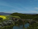 K filmu Saxána - ukázka vzniku zábru údolí s vlakem (fáze 11)
