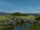 K filmu Saxána - ukázka vzniku zábru údolí s vlakem (fáze 9)