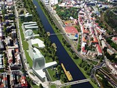 Vizualizace projektu revitalizace Dolnho ndra v Karlovch Varech