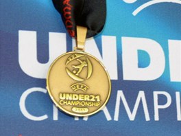 Bronzov medaile, kterou et fotbalist vybojovali na mistrovstv Evropy do