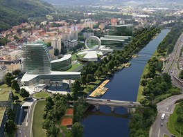 Vizualizace projektu revitalizace Dolnho ndra v Karlovch Varech