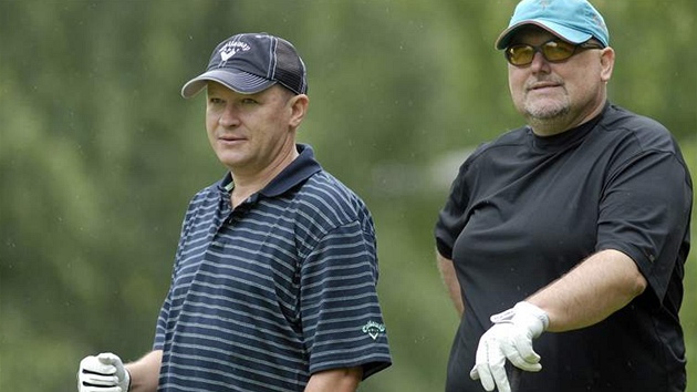 Ivan Haek a Miroslav Kí pi partii golfu