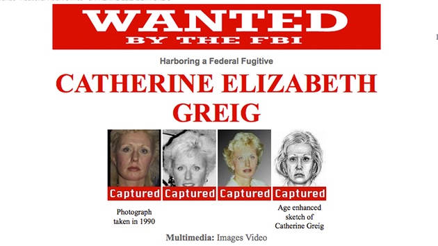 Catherine Greigová na webu FBI
