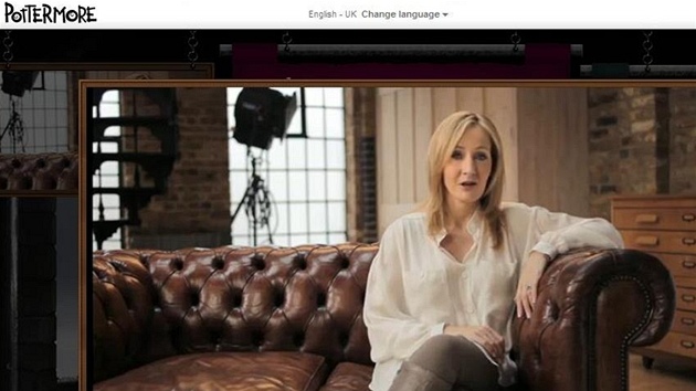 Spisovatelka J. K. Rowlingová mluví o svém projektu Pottermore.com.