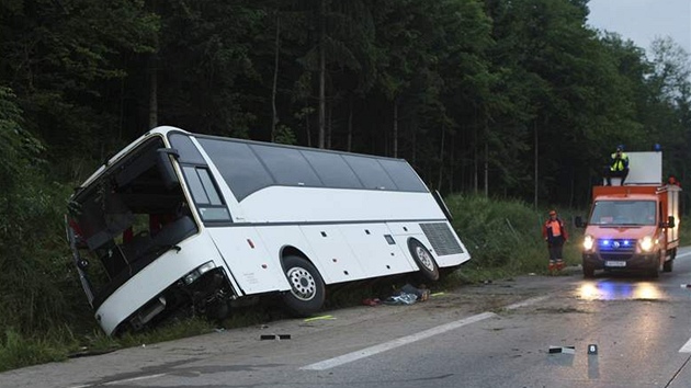 eský autobus, který havaroval u Grazu (7. ervna 2008)