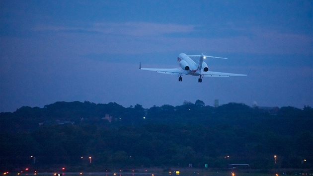 Gulfstream G450 na biopalivo Green Jet Fuel pi startu.