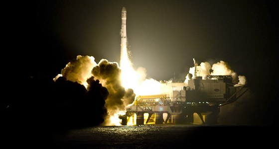 Start rakety firmy Sea Launch 20. dubna 2009. Pi svém posledním startu ped...