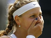 Petra Kvitová se raduje z postupu do finále Wimbledonu