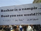 Demonstrace proti Asadovu reimu v syrském Tafasu (1. ervence 2011)