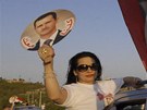 Manifestace Asadových píznivc v Damaku (6. ervence 2011)
