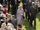 Královna Albta II. a princ Philip na tradiní Royal Garden Party v