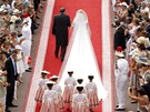 Monacký kníe Albert II si vzal Charlene Wittstockovou podruhé bhem církevního