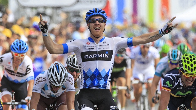 Americký cyklista Tyler Farrar ovládl hromadný spurt 3. etapy Tour de France
