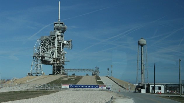 Startovací komplex LC-39A před poslední misí raketoplánu Discovery