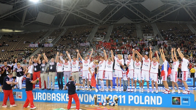 Ruské basketbalistky oslavily titul mistryň Evropy v Lodži před solidní