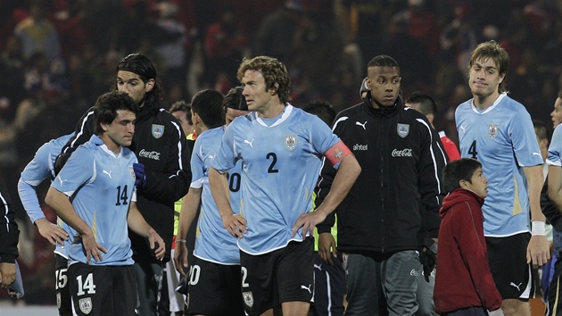 Uruguay�tí fotbalisté po remíze s Chile.