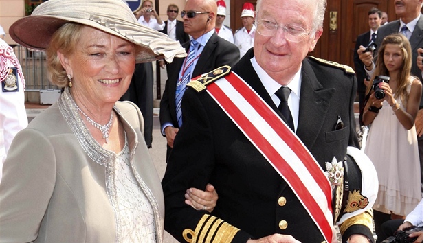Belgick krlovna Paola a belgick krl Albert II. 