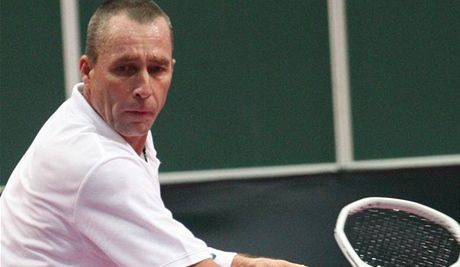 Ivan Lendl na tenisové exhibici v Ostrav