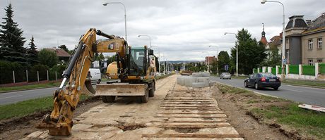 Jedním z úsek, kde v souasnosti probíhá rekonstrukce tramvajové trati, je na