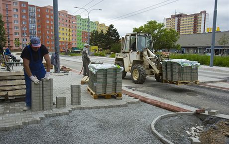Rekonstrukce Skupovy a imerovy ulice v Plzni na Borech. 