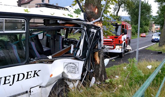 Linkový autobus narazil v pondlí ráno do stromu ve Staré Roli na Karlovarsku.