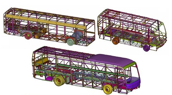 Model mstskho, linkovho a dlkovho autobusu