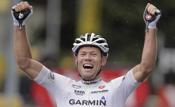 PODRUHÉ. Thor Hushovd ovládl dojezd 16. etapy Tour de France.