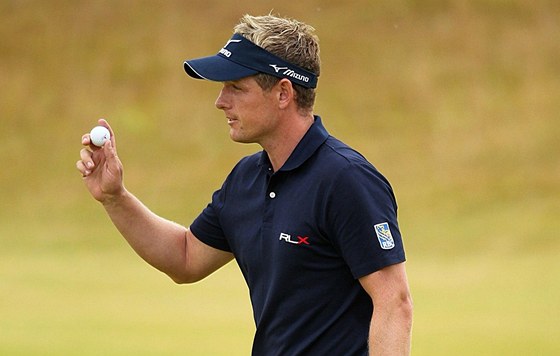 Luke Donald dává pi Scottish Open najevo svou spokojenost. 