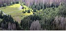 Letecký snímek oblasti mezi Srním a Filipovou Hutí na umav. 