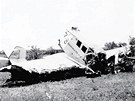 Trosky letounu, v nm 12. ervence 1932 zahynul Tomá Baa.