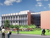 Vizualizace nov budovy ve tvaru psmene Y pro zemdlskou fakultu a fakultu