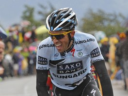 BOLEST. Alberto Contador v 16. etap Tour de France ukzal svoji slu.