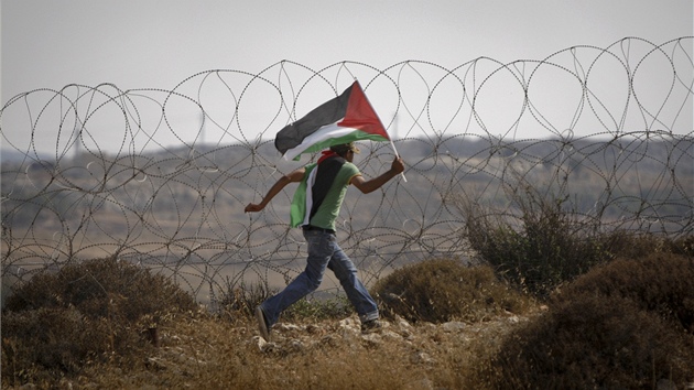 Palestinský protest u Ramaláhu (9. ervence 2011)