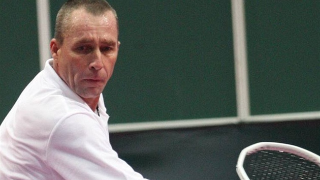 Ivan Lendl na tenisové exhibici v Ostrav