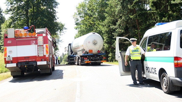 Na mezinárodní silnici I/38 z Jihlavy do Znojma se srazila dodávka bezpenostní