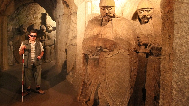 Jeskyně Blanických rytířů v Rudce na Blanensku a její nevidomý průvodce Jan