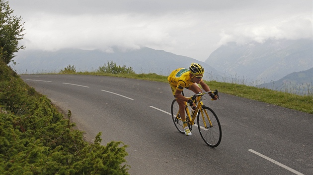 Thomas Voeckler na trati 13. etapy Tour de France