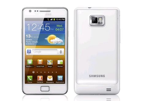 Samsung Galaxy S II v bílém provedení